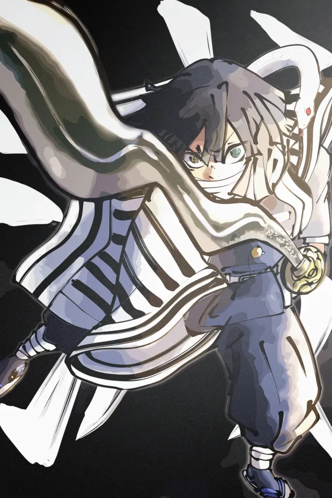Obanai Iguro Demon Slayer Original Image Bespoke Metal Wall Poster
