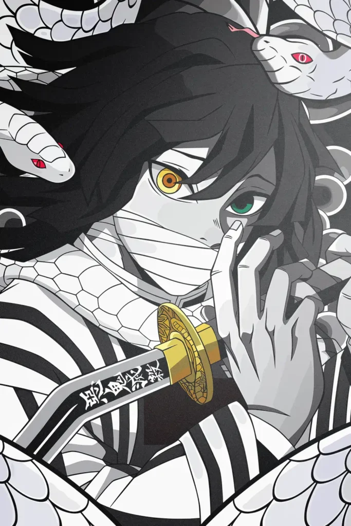 Obanai Iguro Demon Slayer Original Image Exquisite Metal Poster