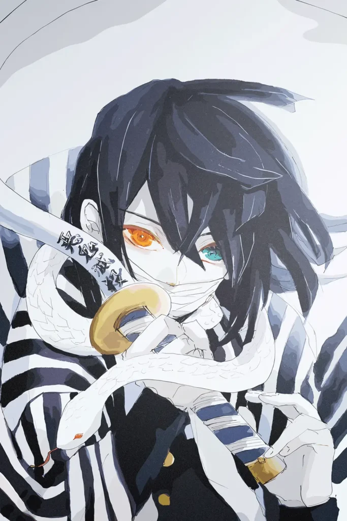 Obanai Iguro Demon Slayer Original Image High Quality Aluminium Printed Metal Poster