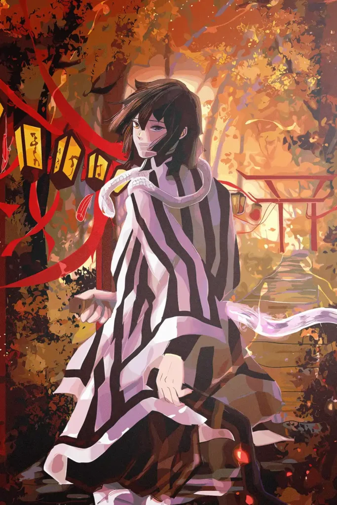 Obanai Iguro Demon Slayer Original Image Outstanding Metal Wall Poster