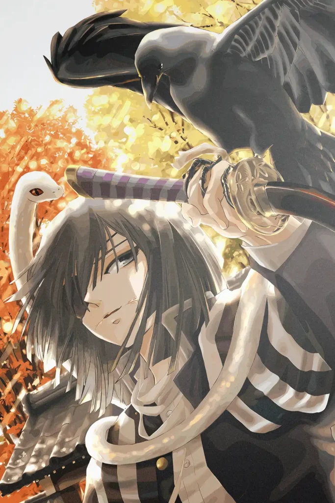 Obanai Iguro Demon Slayer Original Image Premium Metal Print