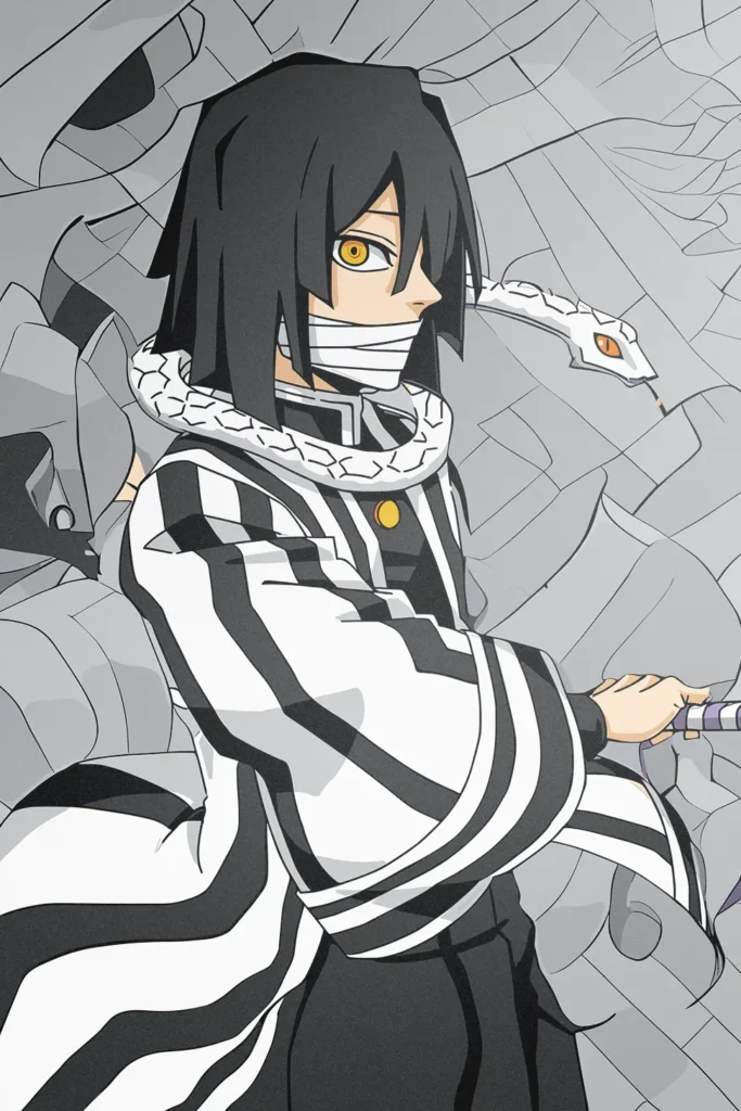 Obanai Iguro Demon Slayer Original Image Stellar Metal Wall Poster