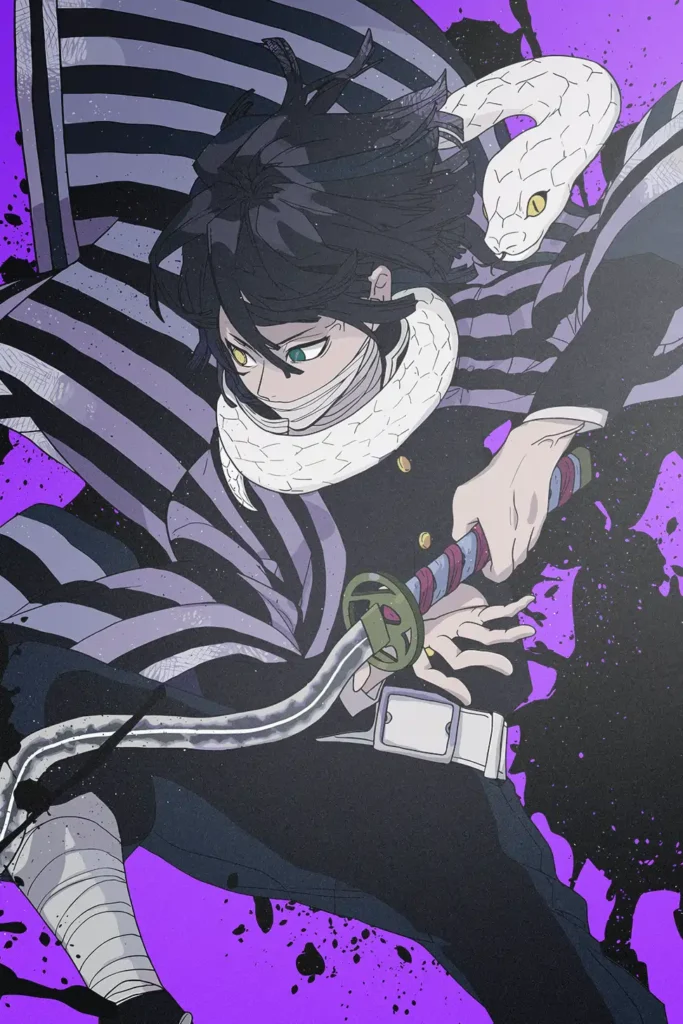 Obanai Iguro Demon Slayer Original Image Unique Metal Wall Poster