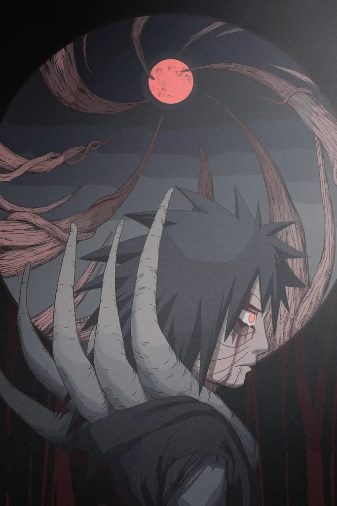 Obito Uchiha Naruto Original Image Premium Metal Print