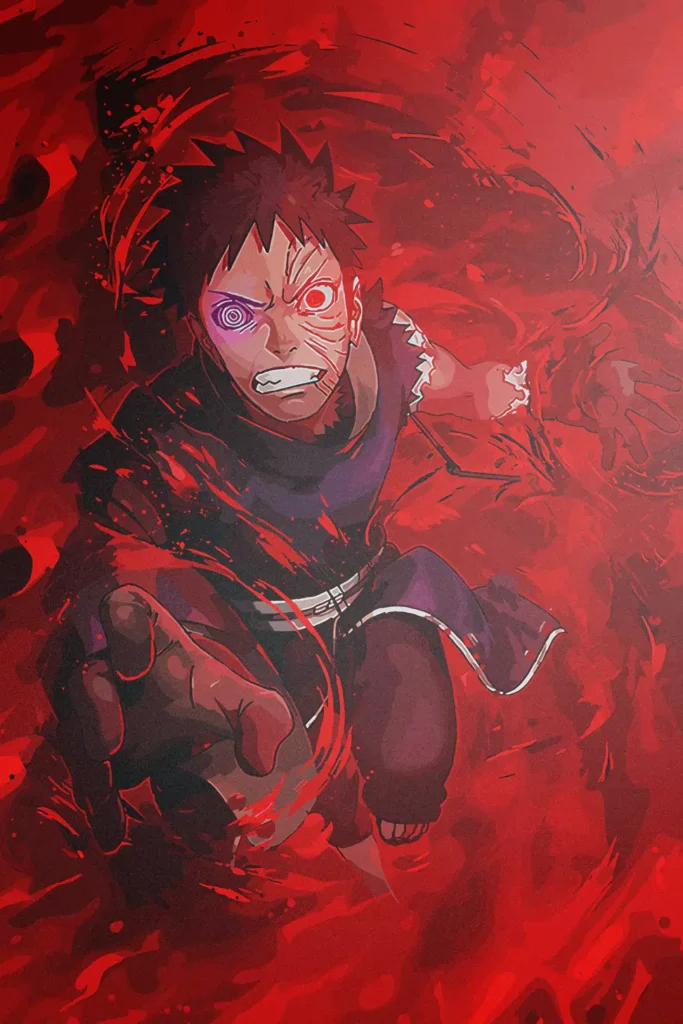 Obito Uchiha Naruto Original Image Stellar Metal Print Poster