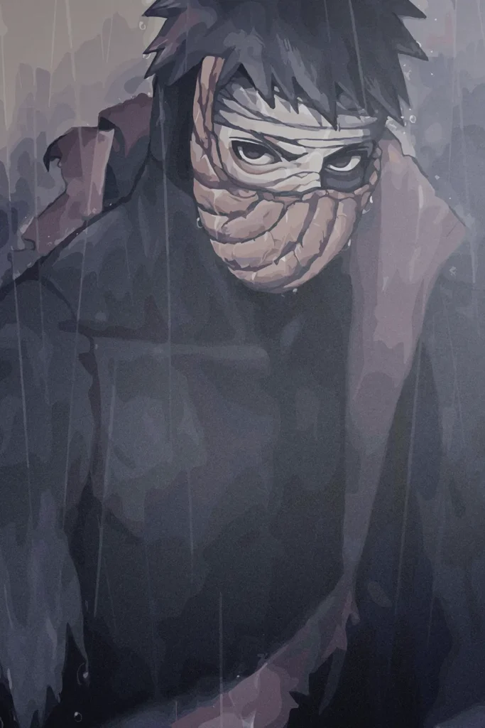 Obito Uchiha Naruto Original Image Stellar Printed Metal Poster