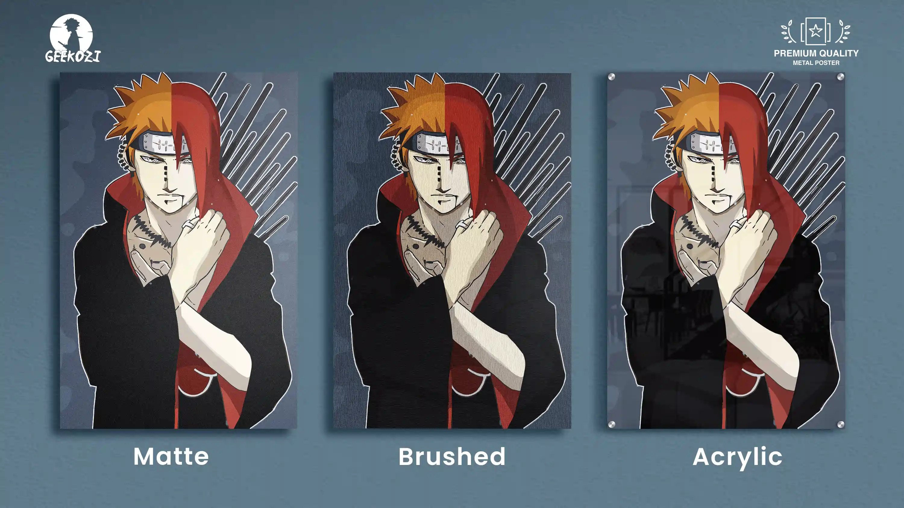 Pain Nagato Uzumaki Naruto All Product Types Outstanding Metal Print Poster