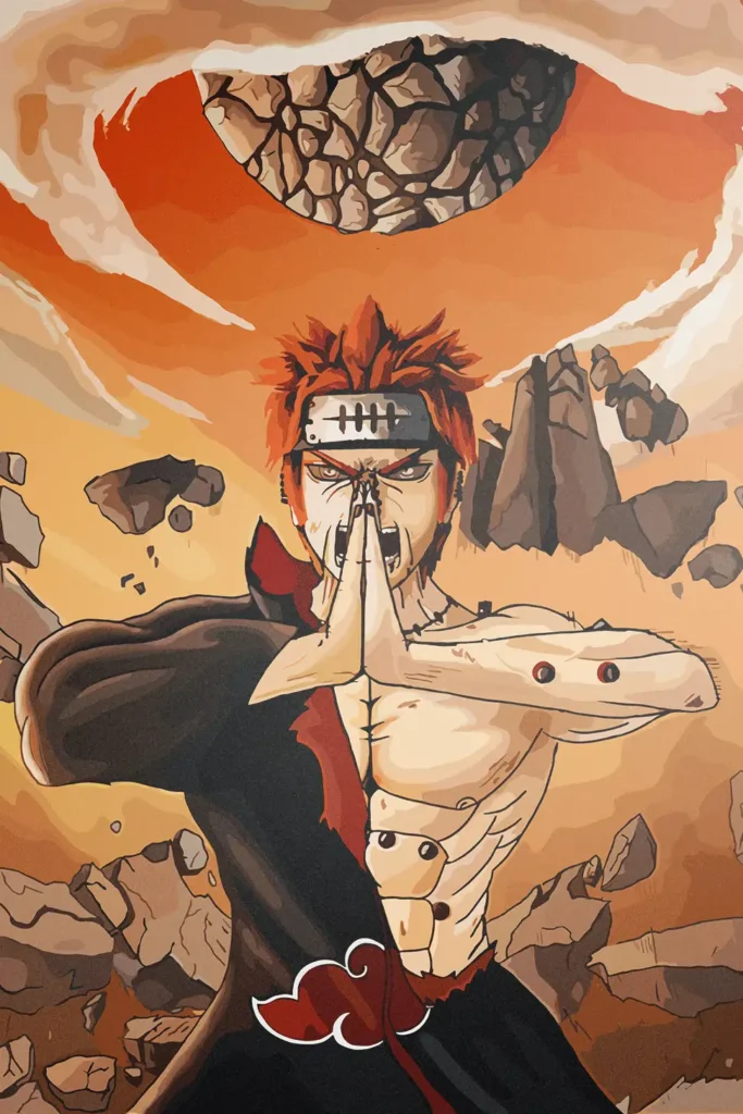 Pain Nagato Uzumaki Naruto Original Image Premium Metal Print