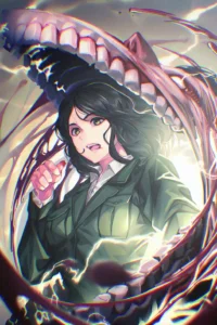 Pieck Finger Attack On Titan Original Image Metal Print Poster