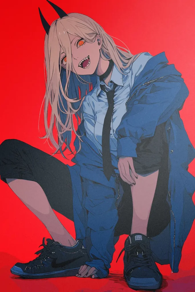 Power Chainsaw Man Original Image Distinctive Printed Metal Poster