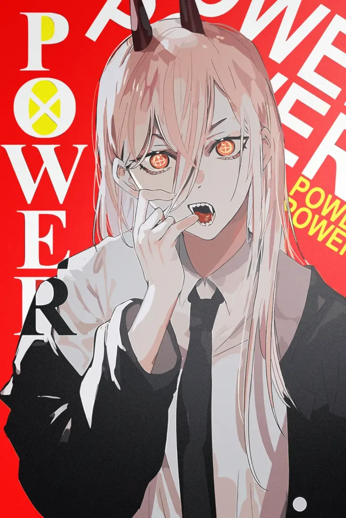 Power Chainsaw Man Original Image Metal Wall Art Poster