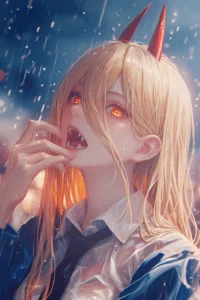 Power Chainsaw Man Original Image Outstanding Metal Poster