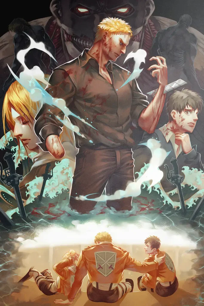 Reiner Braun Attack On Titan Original Image Outstanding Metal Print Poster
