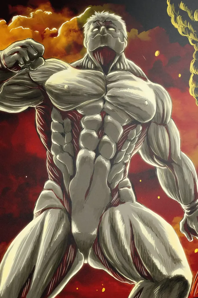 Reiner Braun Attack On Titan Original Image Bespoke Metal Wall Poster