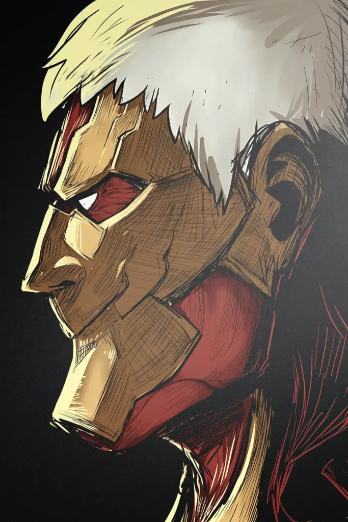 Reiner Braun Attack On Titan Original Image Exquisite Metal Print Poster