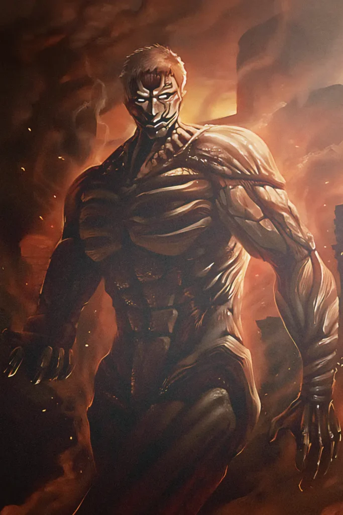 Reiner Braun Attack On Titan Original Image Metal Print Poster