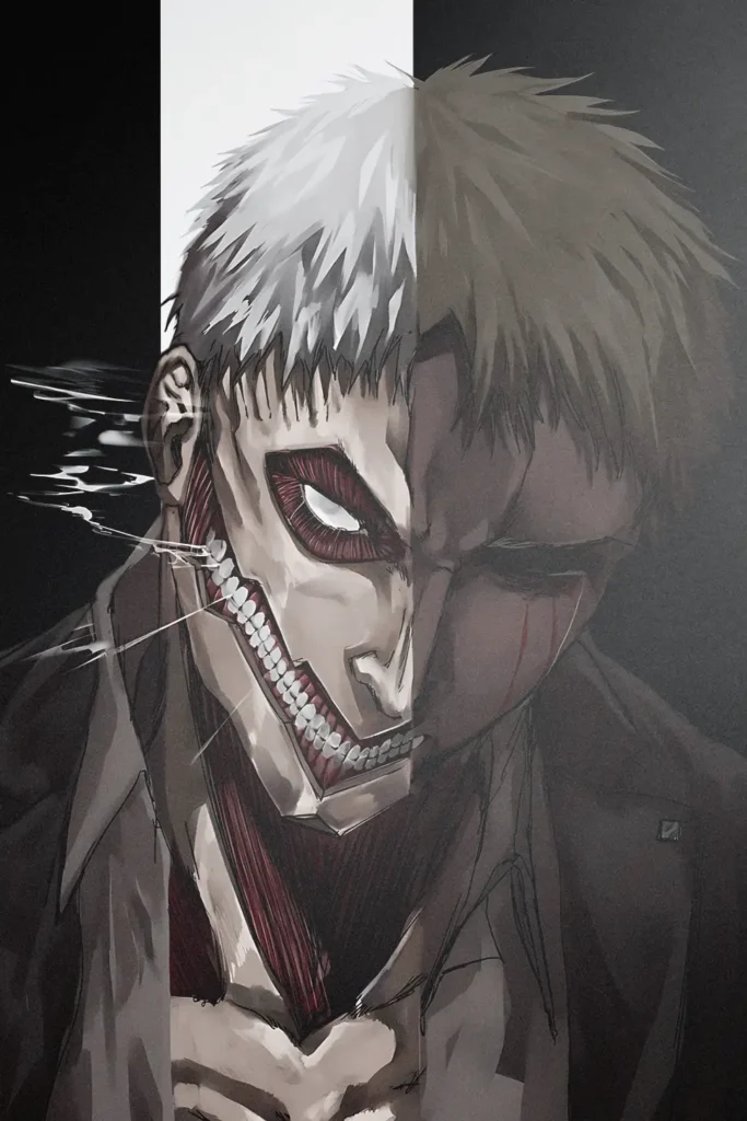 Reiner Braun Attack On Titan Original Image Metal Print Wall Art