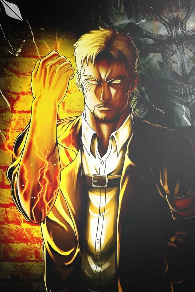 Reiner Braun Attack On Titan Original Image Premium Aluminium Metal Wall Art
