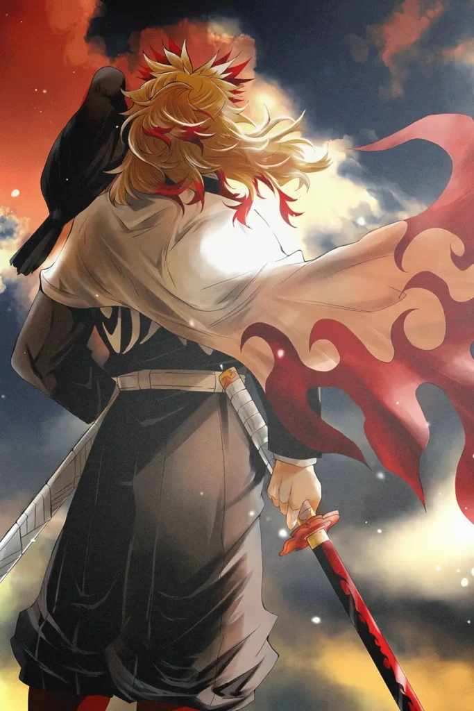 Rengoku Kyojuro Demon Slayer Original Image Bespoke Metal Poster