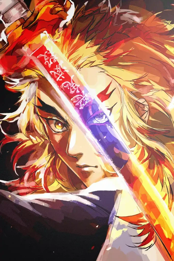 Rengoku Kyojuro Demon Slayer Original Image Exquisite Printed Metal Poster