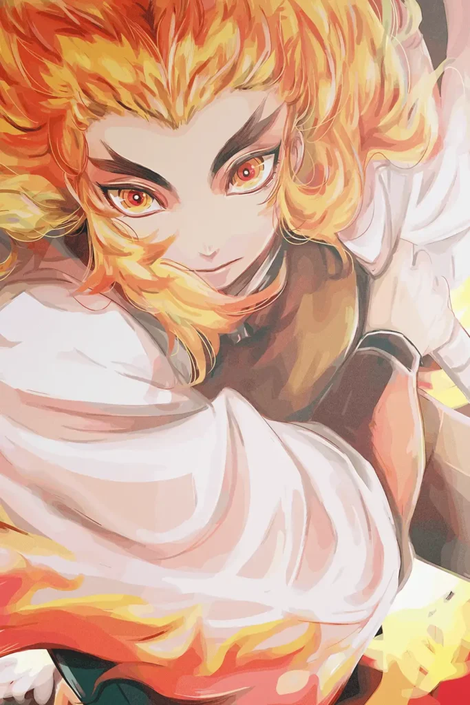 Rengoku Kyojuro Demon Slayer Original Image Printed Metal Poster