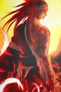 Renji Abarai Bleach Original Image Outstanding Printed Metal Wall Art