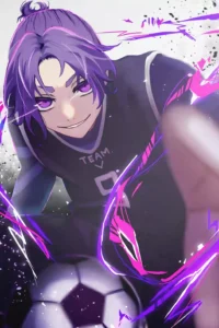 Showcase view of the Reo Mikage Aluminium Metal Print from Blue Lock