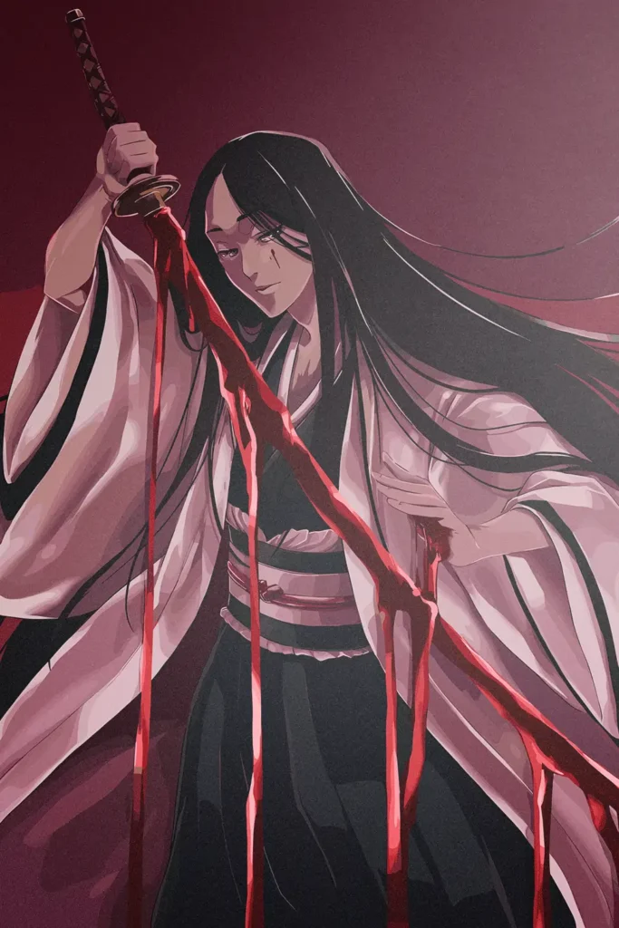 Retsu Unohana Bleach Original Image Premium Aluminium Metal Wall Art