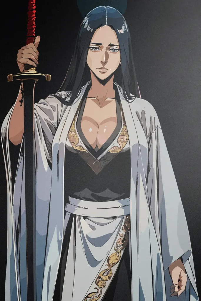 Retsu Unohana Bleach Original Image Stellar Metal Print Wall Art
