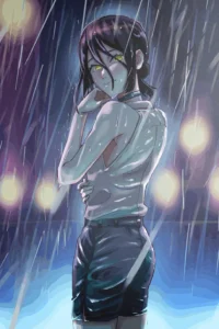 Reze Chainsaw Man Original Image High Quality Aluminium Printed Metal Poster