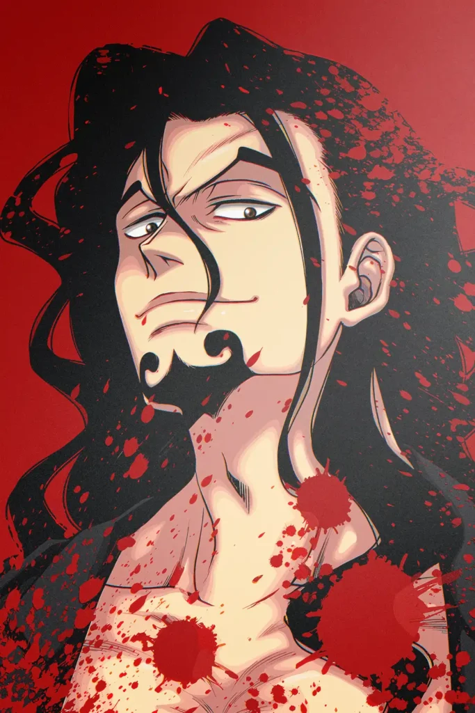 Rob Lucci One Piece Original Image Bespoke Metal Poster