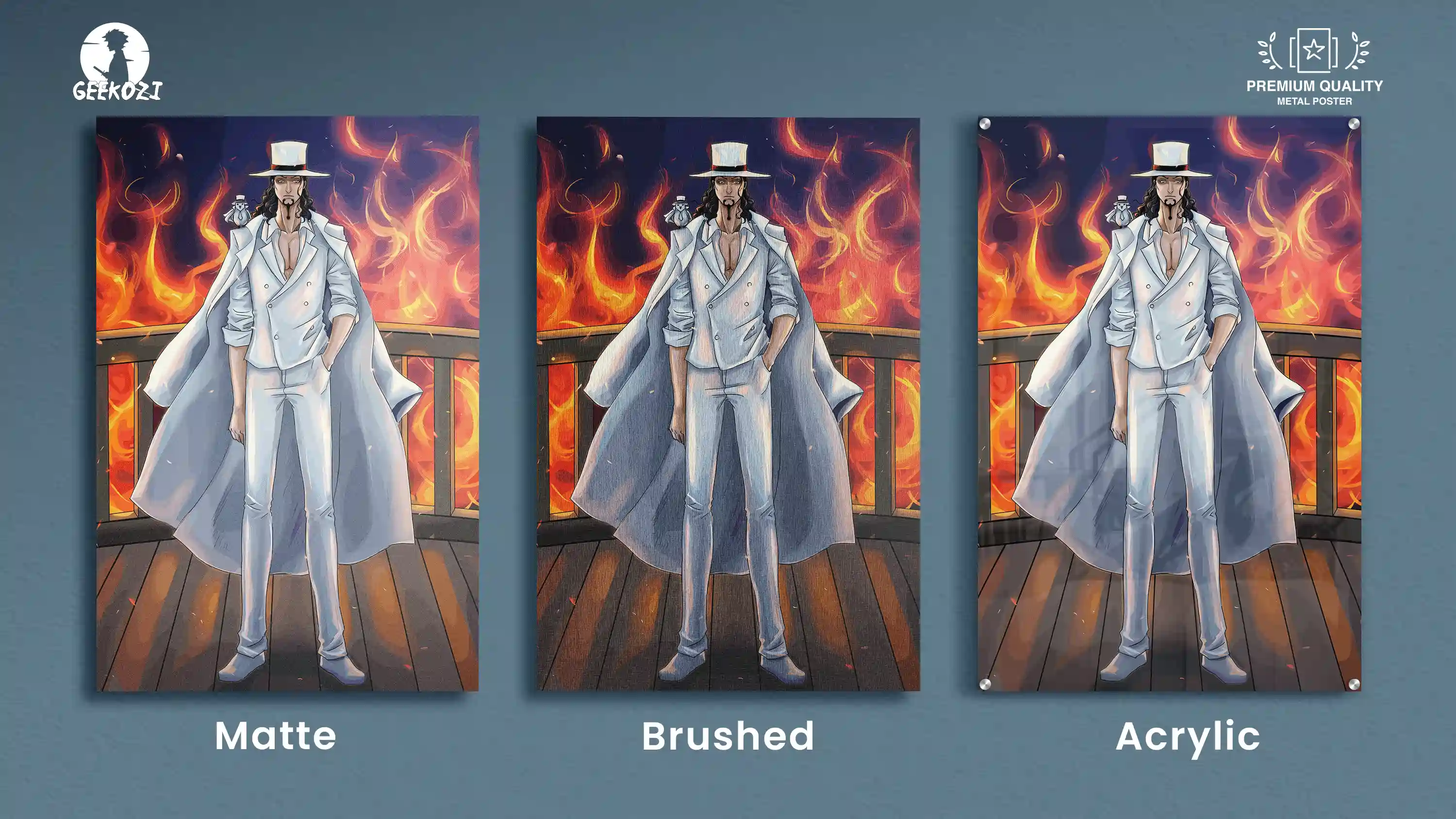 Rob Lucci One Piece All Product Types Outstanding Metal Poster