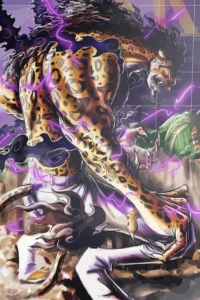 Rob Lucci One Piece Original Image Premium Metal Poster
