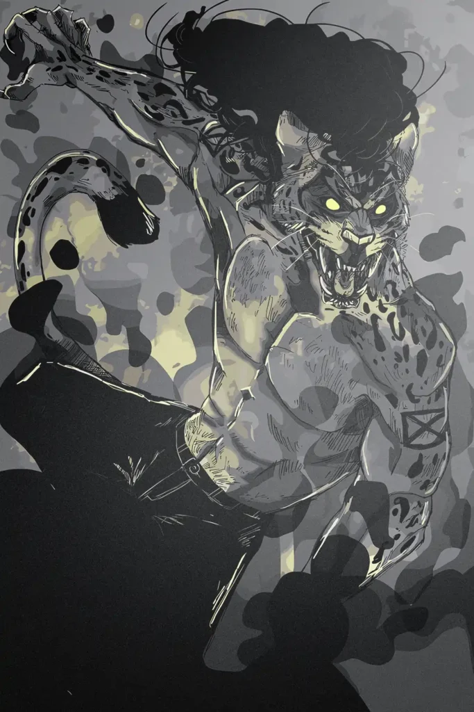 Rob Lucci One Piece Original Image Premium Metal Print