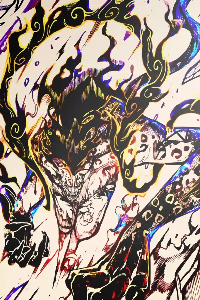 Rob Lucci One Piece Original Image Premium Metal Wall Art