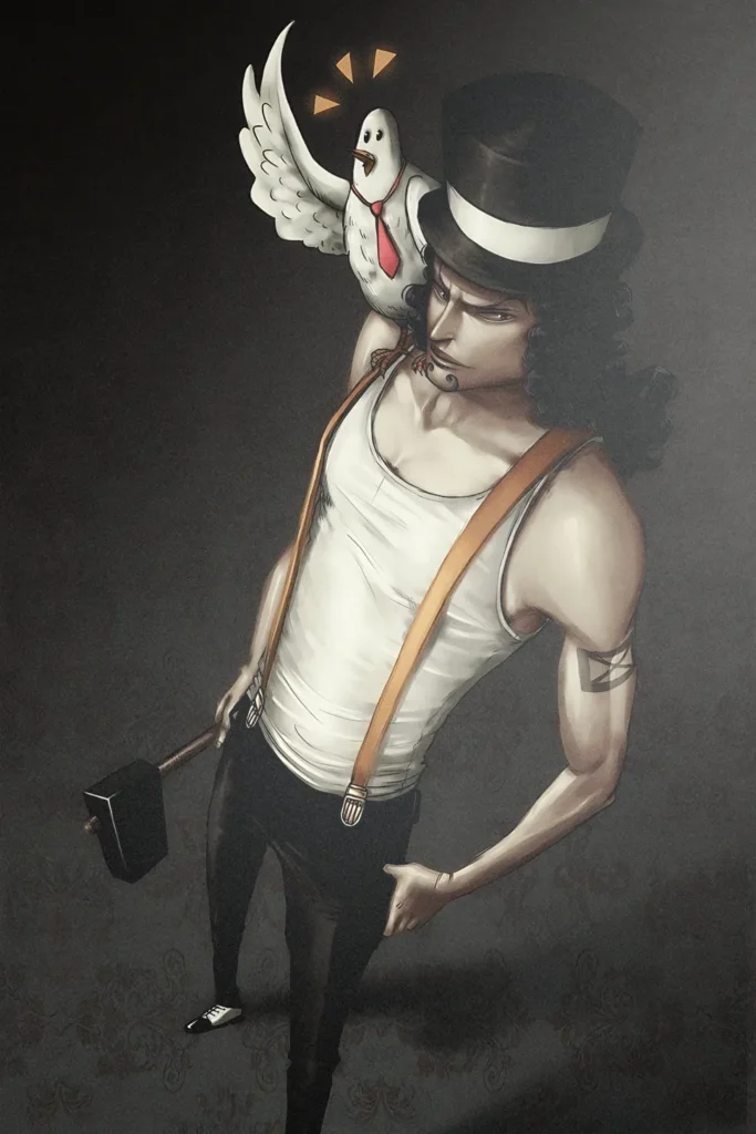 Rob Lucci One Piece Original Image Stellar Metal Wall Art Poster