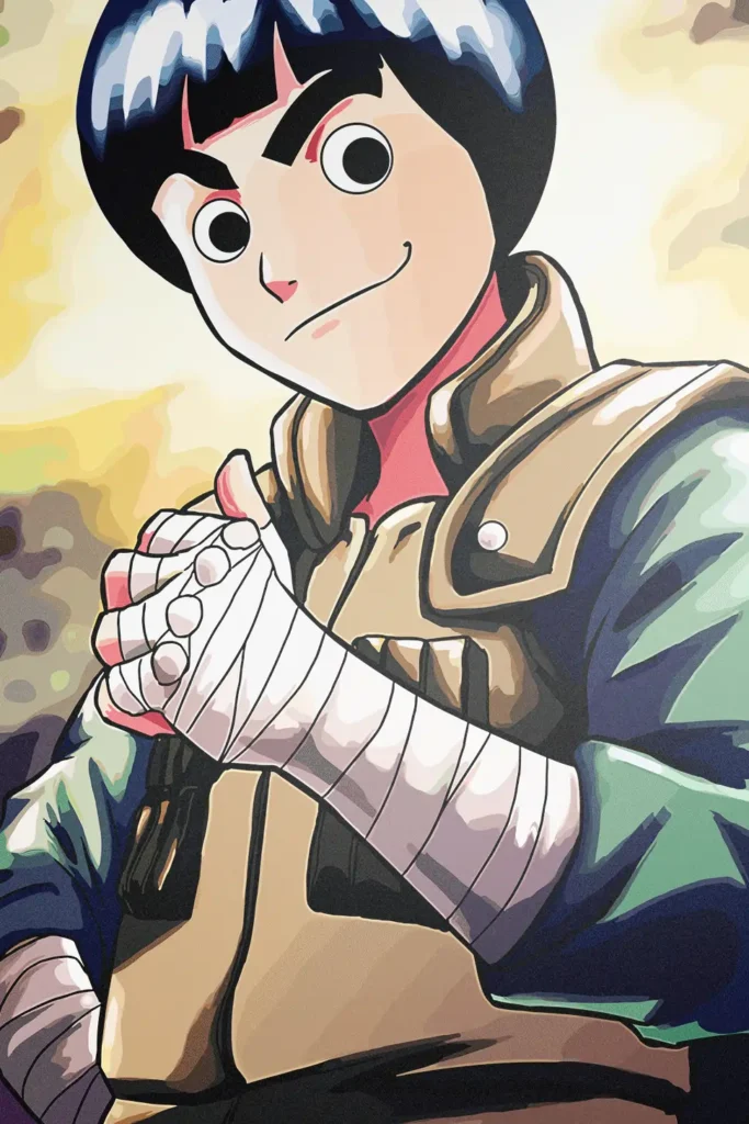 Rock Lee Naruto Original Image Exclusive Metal Poster
