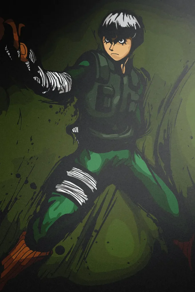 Rock Lee Naruto Original Image High Quality Metal Print