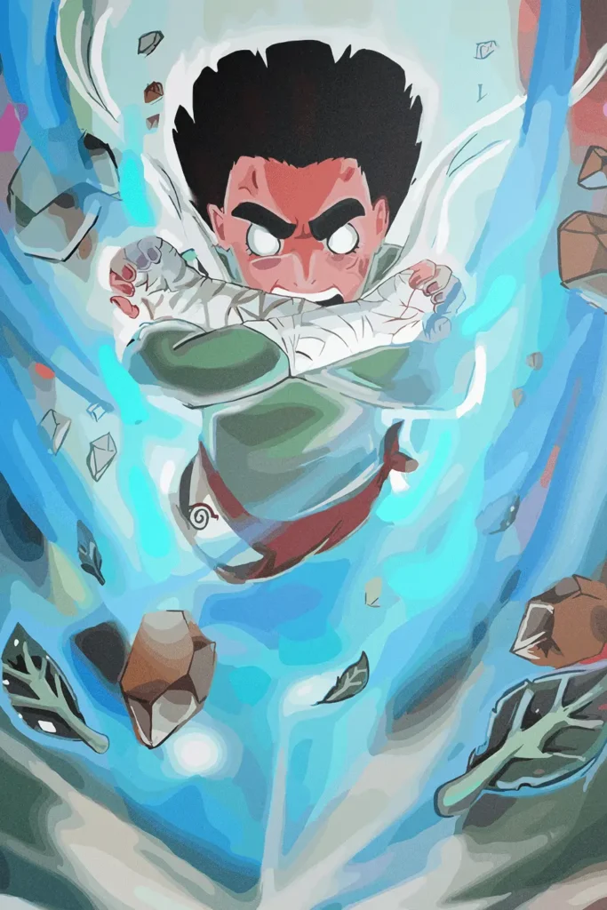 Rock Lee Naruto Original Image High Quality Printed Metal Poster