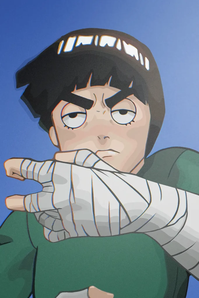 Rock Lee Naruto Original Image High Quality Printed Metal Wall Art