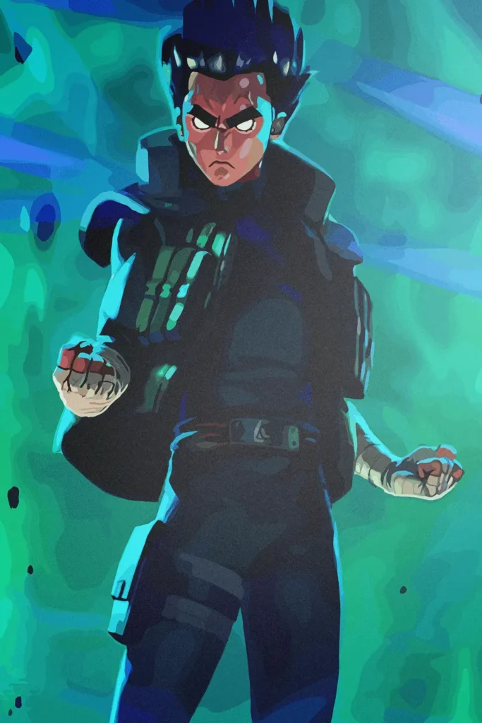 Rock Lee Naruto Original Image Metal Print Wall Art