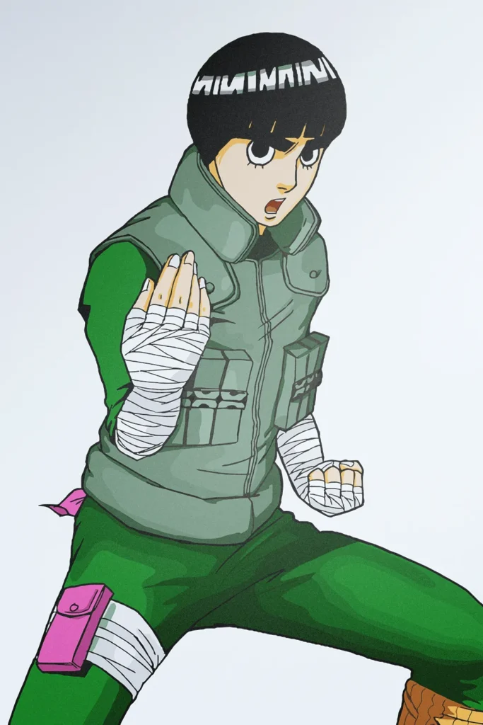 Rock Lee Naruto Original Image Metal Wall Poster