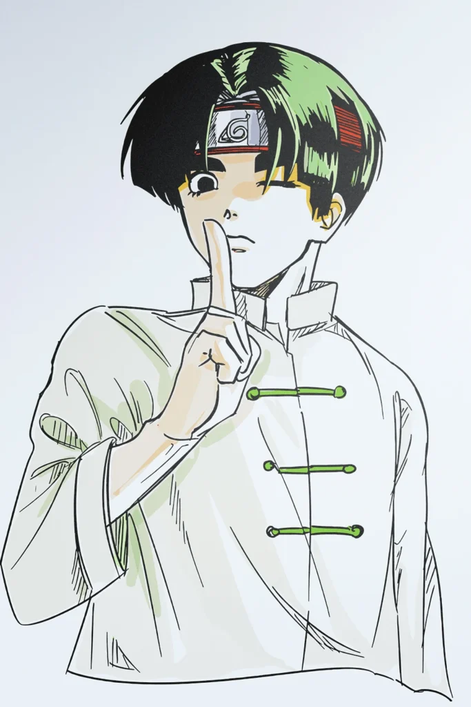 Rock Lee Naruto Original Image Outstanding Metal Poster