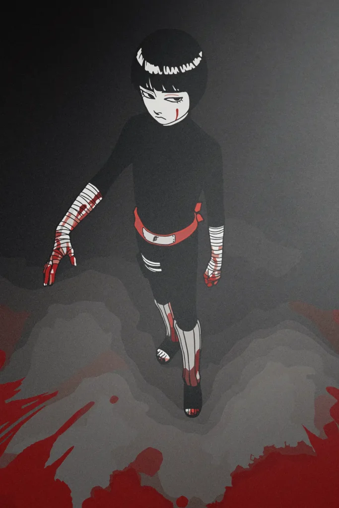 Rock Lee Naruto Original Image Outstanding Metal Print Poster