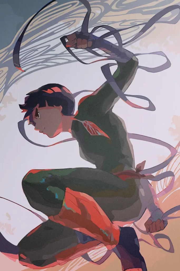 Rock Lee Naruto Original Image Outstanding Metal Wall Poster
