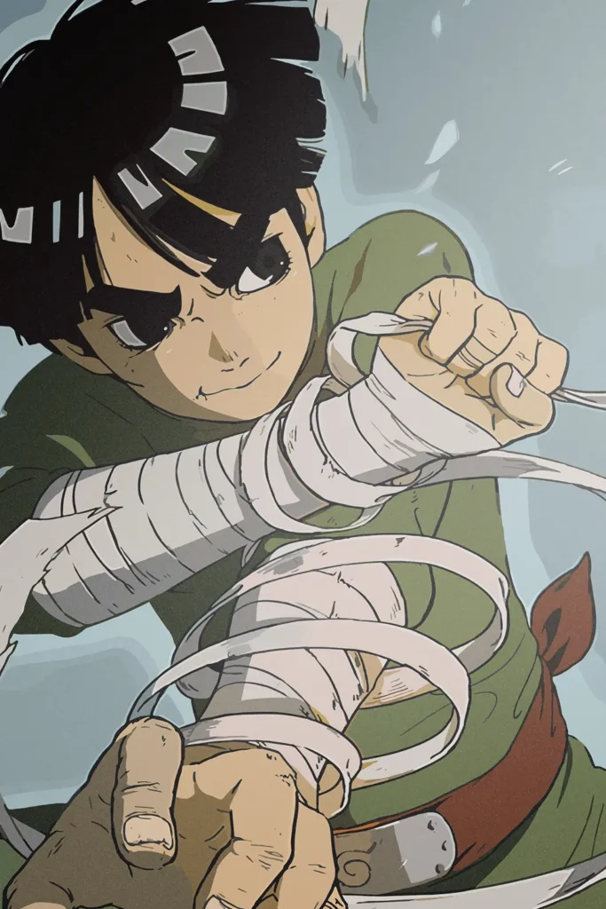 Rock Lee Naruto Original Image Premium Metal Poster