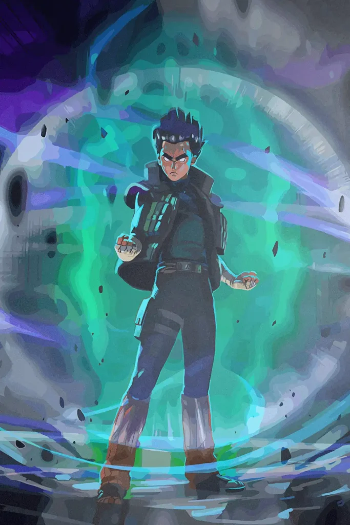Rock Lee Naruto Original Image Premium Metal Print