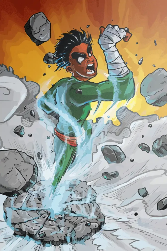 Rock Lee Naruto Original Image Premium Printed Metal Poster