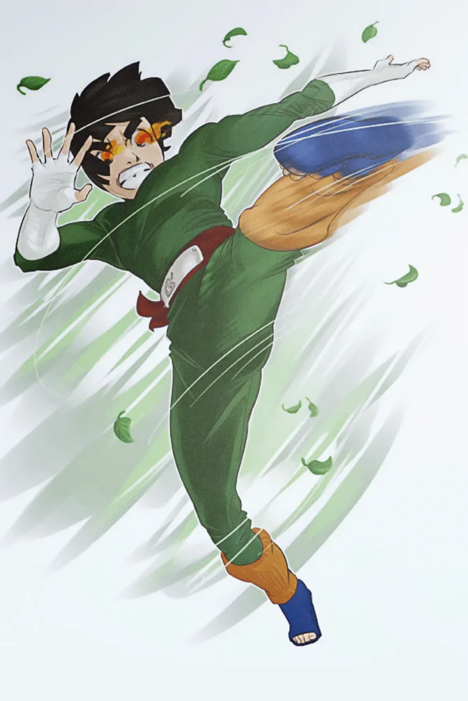 Rock Lee Naruto Original Image Printed Deluxe Metal Wall Poster