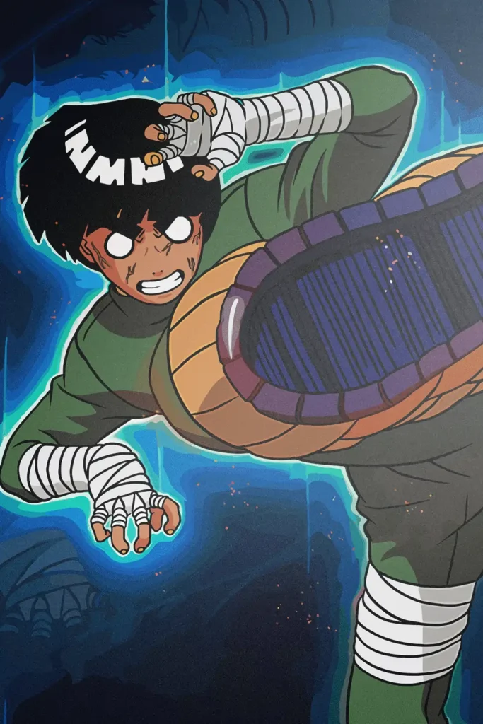 Rock Lee Naruto Original Image Printed Metal Wall Art